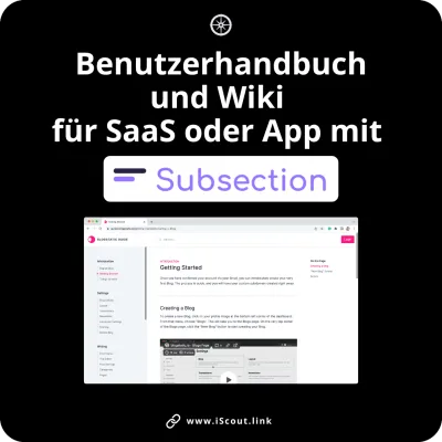 Benutzerhandbuch und Wiki für SaaS oder App mit Subsection